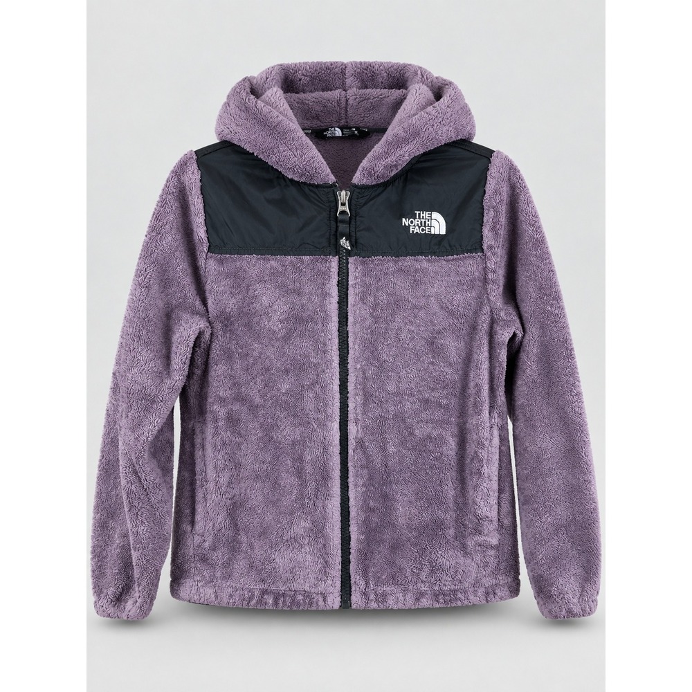 The North Face Osito Hooded Girls M 10/12 Purple Full Zip Fleece Jacket School